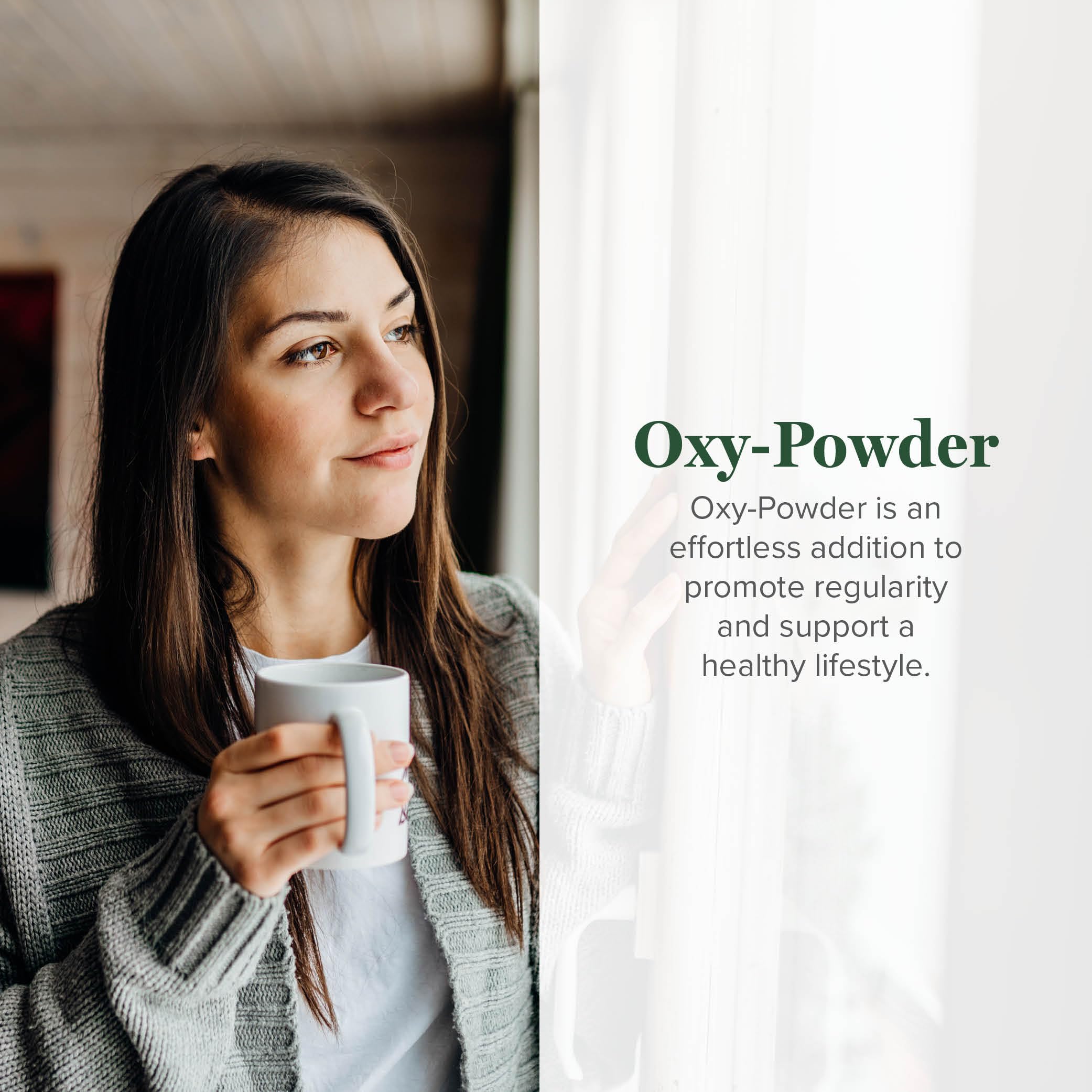 Global Healing Center Oxy-Powder capsules ready for daily support.