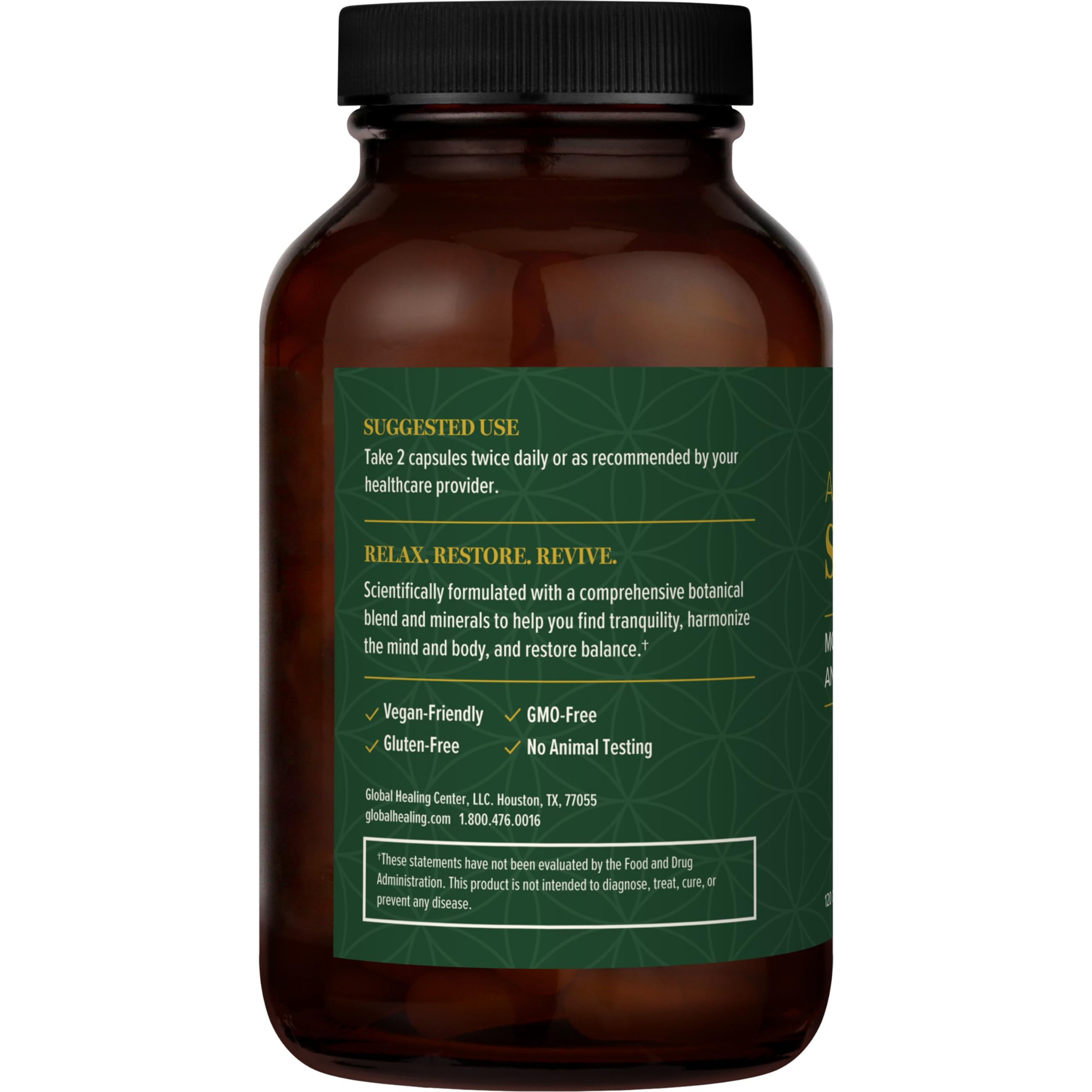 Global Healing Center label showing lithium orotate formula for balance