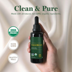 Global Healing Center valerian liquid dropper ready for at-home use