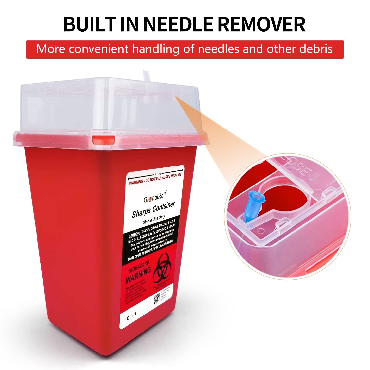 GlobalRoll container features 70% fill snap lock to seal after use