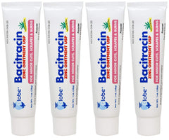 Globe Bacitracin Zinc Ointment Aloe 1oz tube for fast minor wound care.