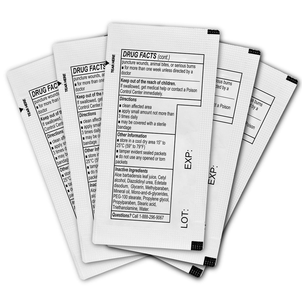 Globe burn cream gauze application scene emphasizes infection protection steps.