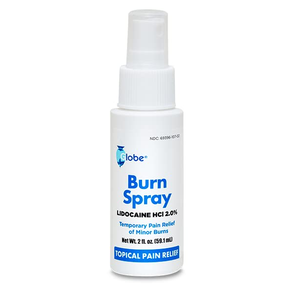 Globe Burn Spray quality manufacturing label conveys pharmaceutical standards.