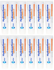 Globe Hydrocortisone 1% ointment 1oz tube shown for quick itch relief on skin.