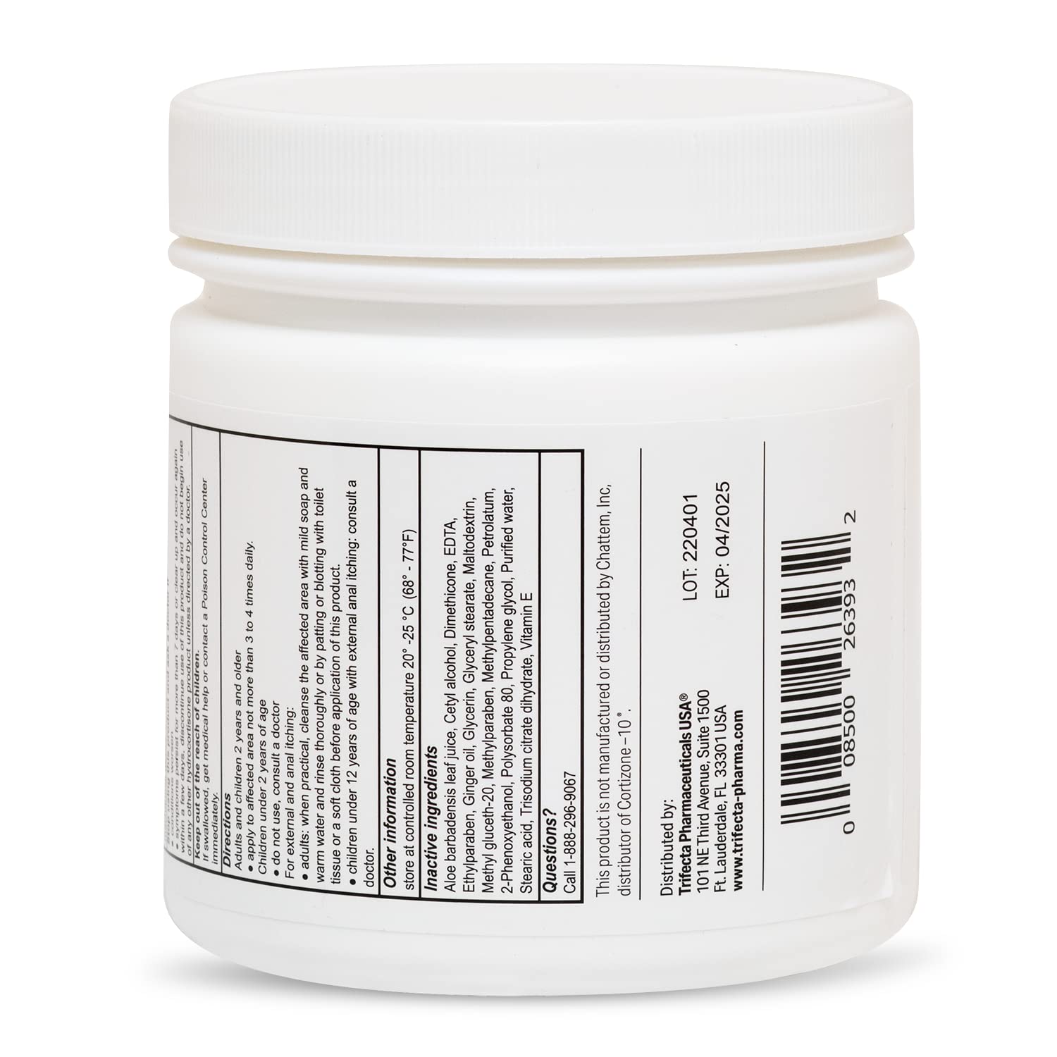 Globe Hydrocortisone 16oz jar for home use