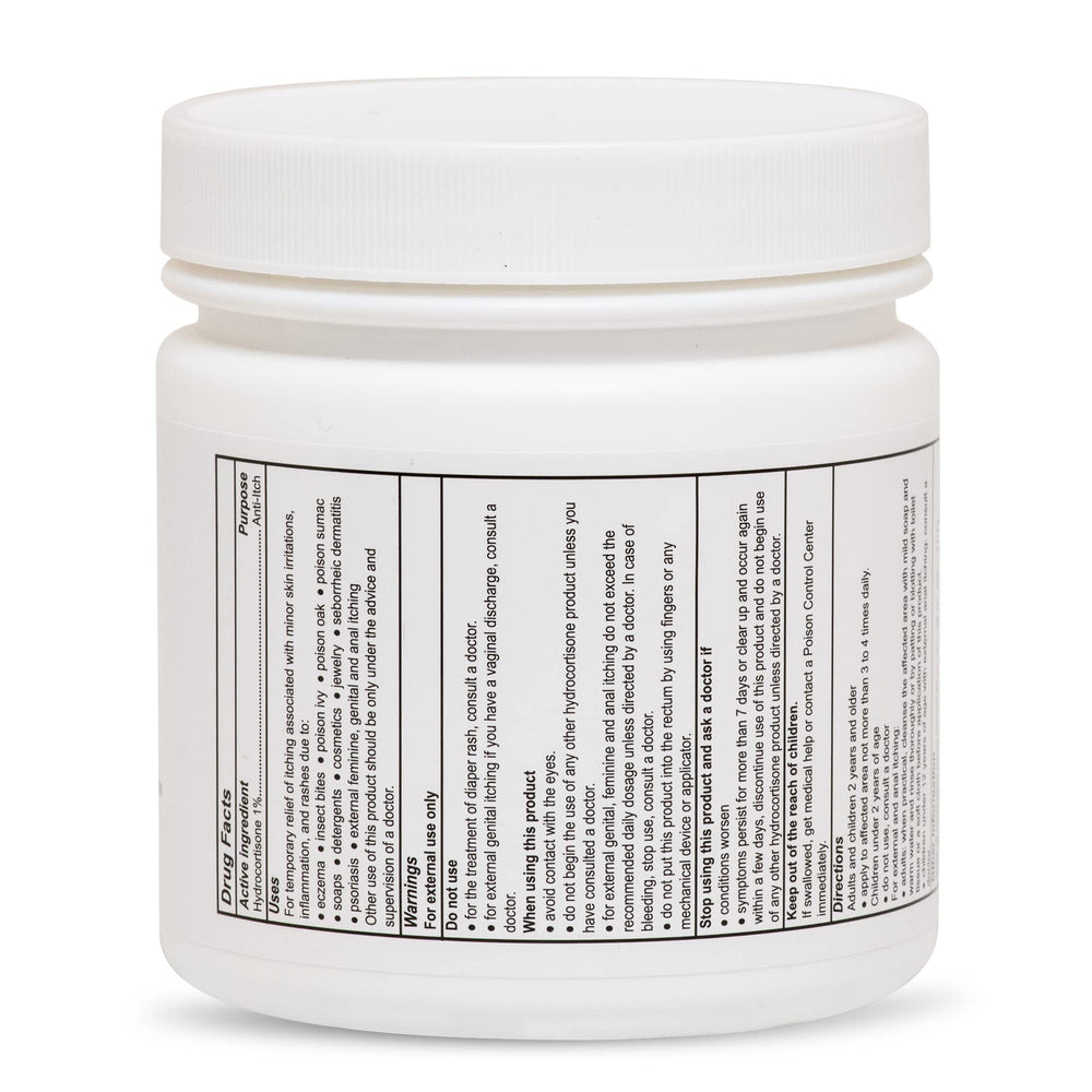 Globe Hydrocortisone cream package back with directions