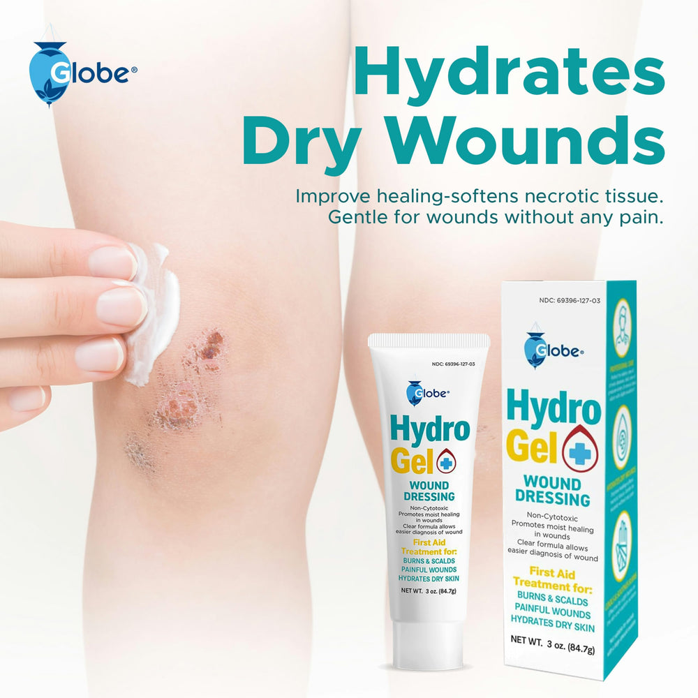 Globe hydrogel dressing burn-sunburn-use demonstrates cooling protection for irritated skin.