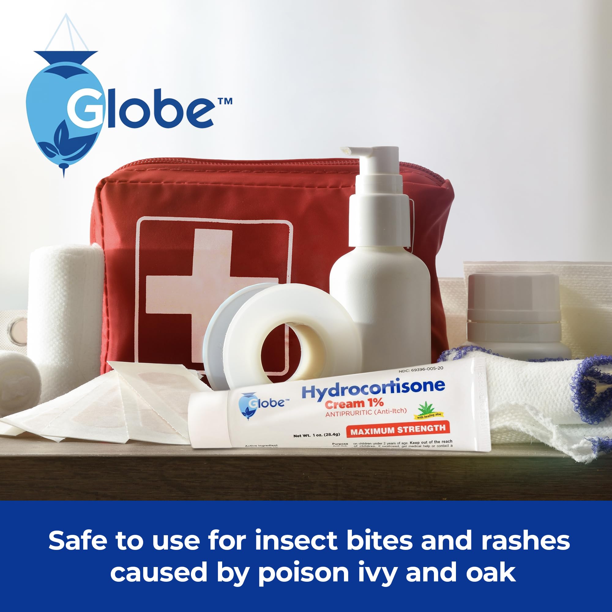 Globe ingredientes aloe hidrocortisona, calmante para irritaciones