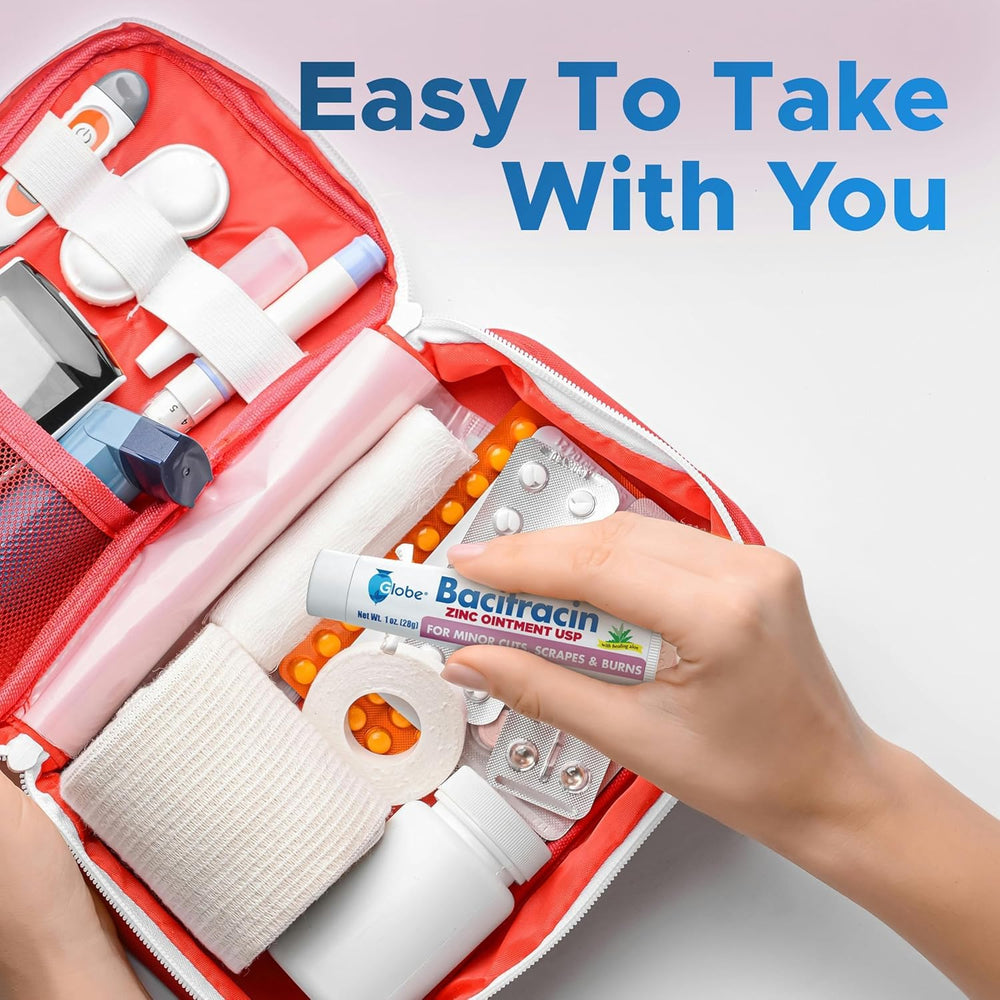 Globe Manufactured in USA pharmaceutical-quality ointment label.