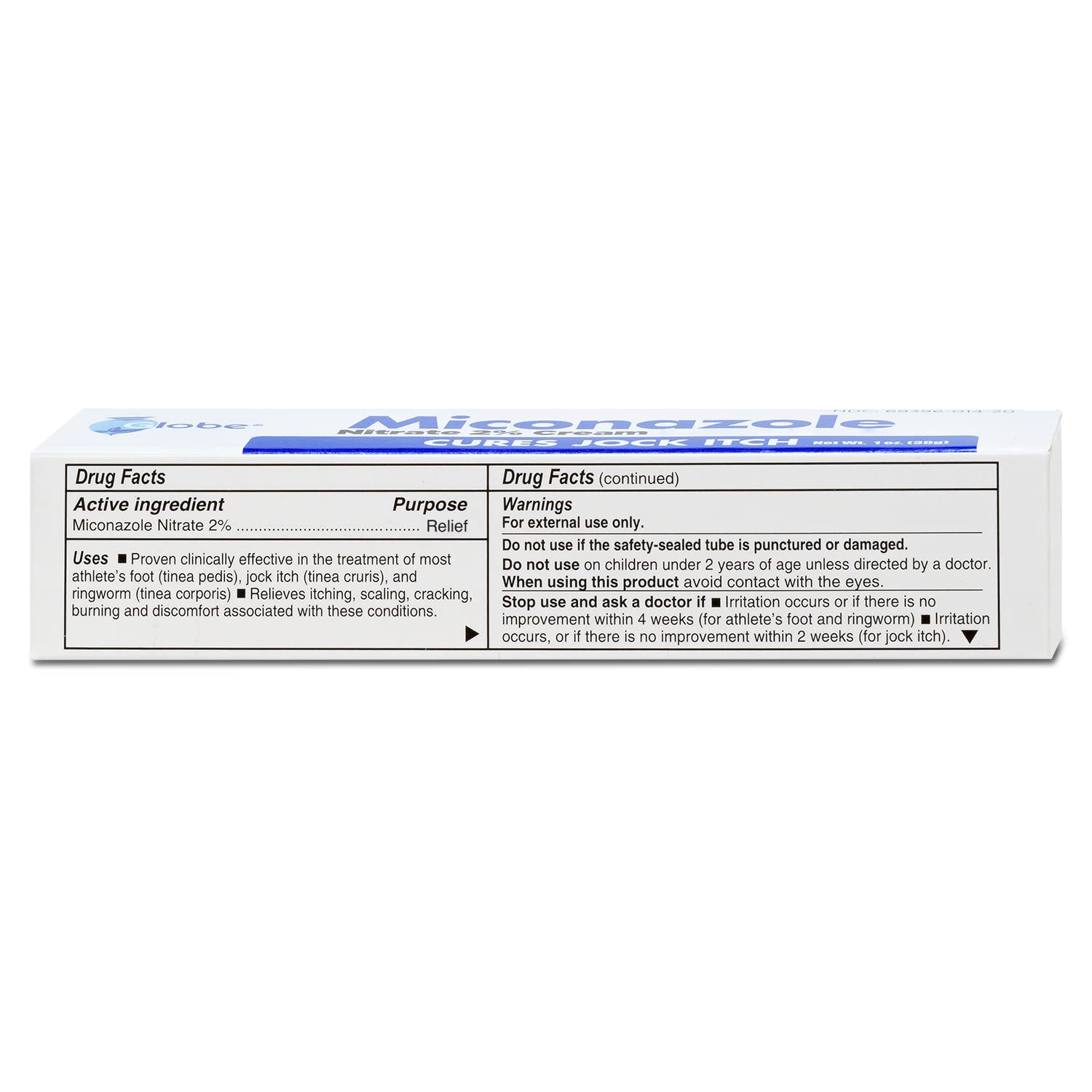 Globe Miconazole 2% cream—relief from itching and discomfort during treatment.