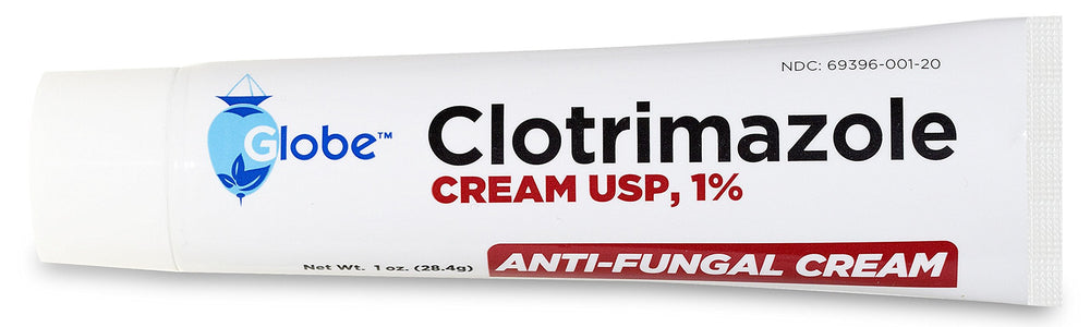 Globe Pharmacy antifungal cream on foot shows convenient skin application