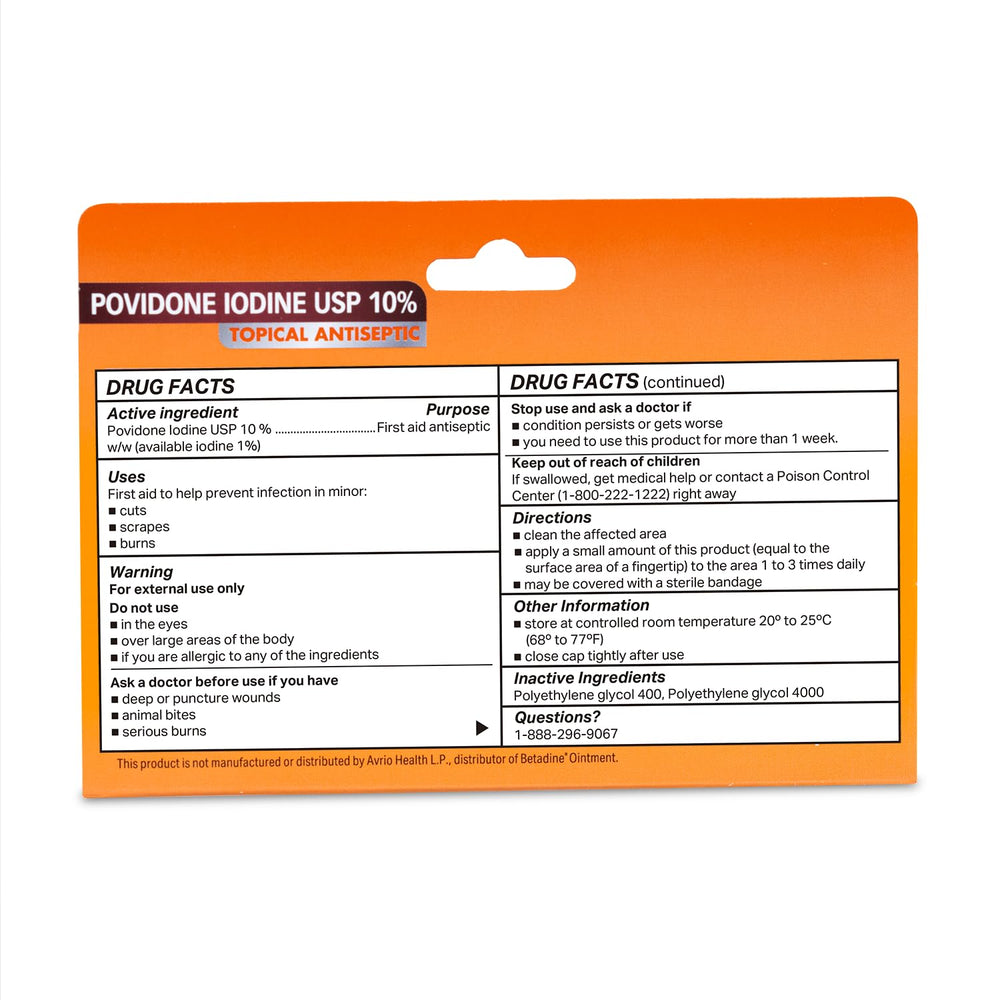 Globe Povidone Iodine 10% ointment compact kit for families.