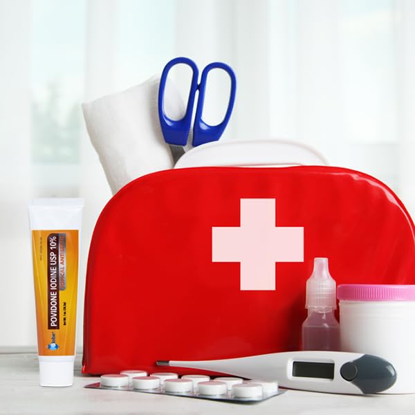 Globe Povidone Iodine 10% ointment travel pack for on-the-go care.