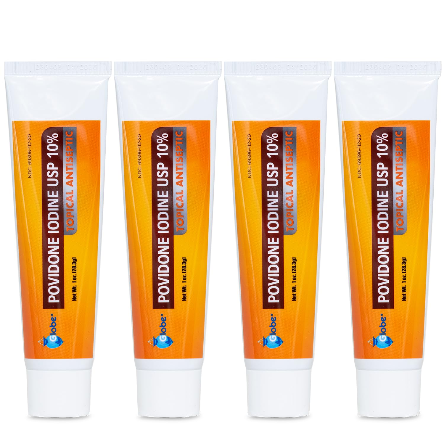 Globe Povidone Iodine 10% ointment tube for minor wounds.
