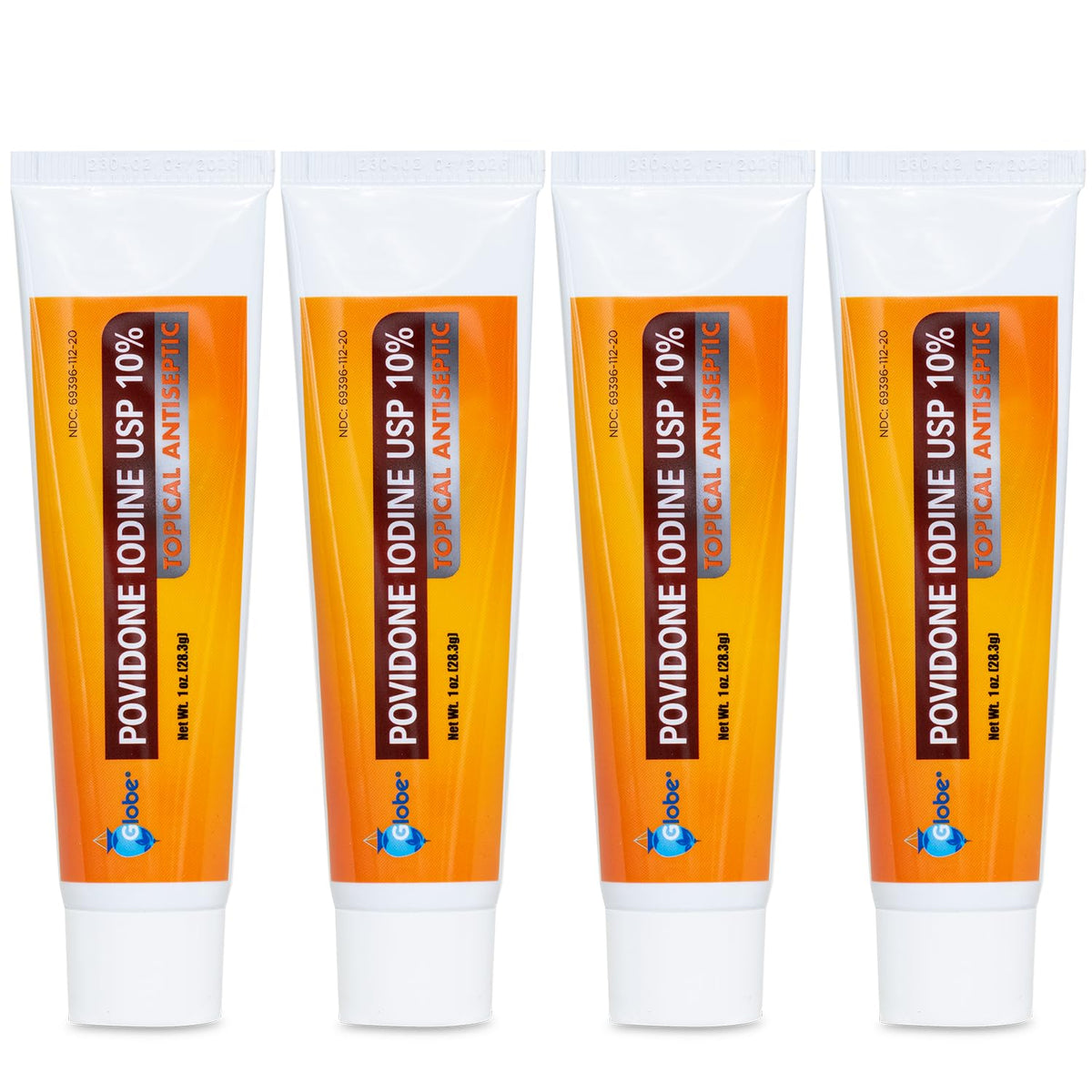 Globe Povidone Iodine 10% ointment tube for minor wounds.