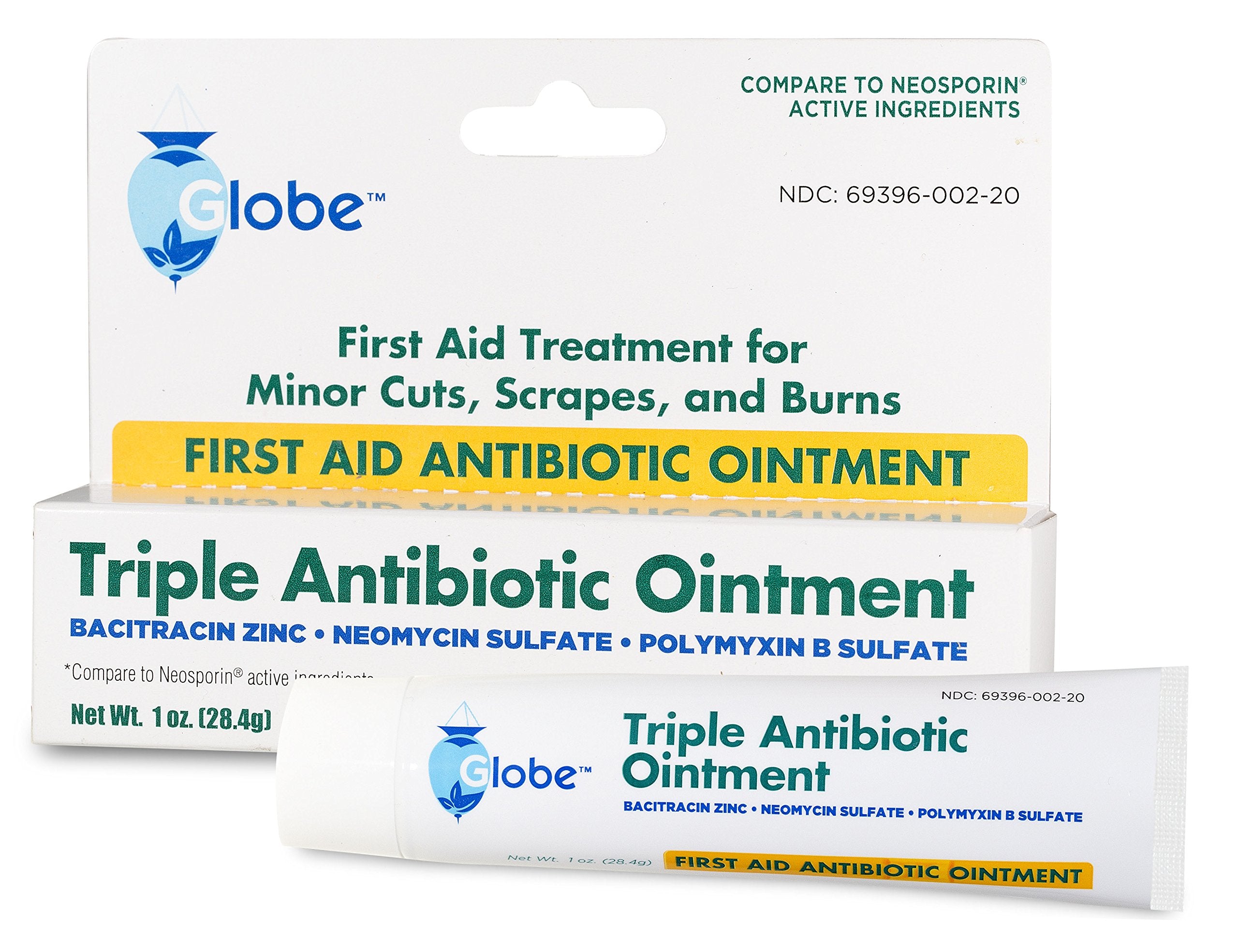 Globe Triple Antibiotic Ointment 1 Oz tube ready for minor wound care
