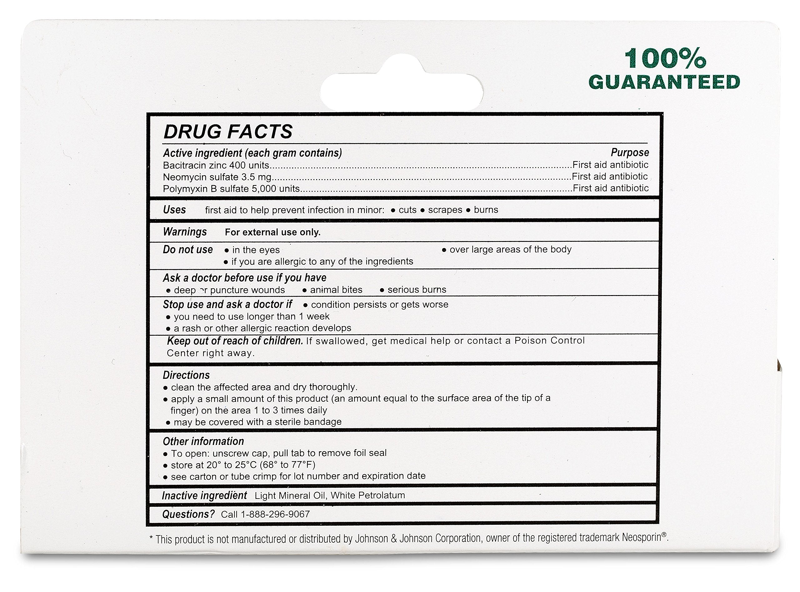 Close-up of the Globe label with active ingredients and directions