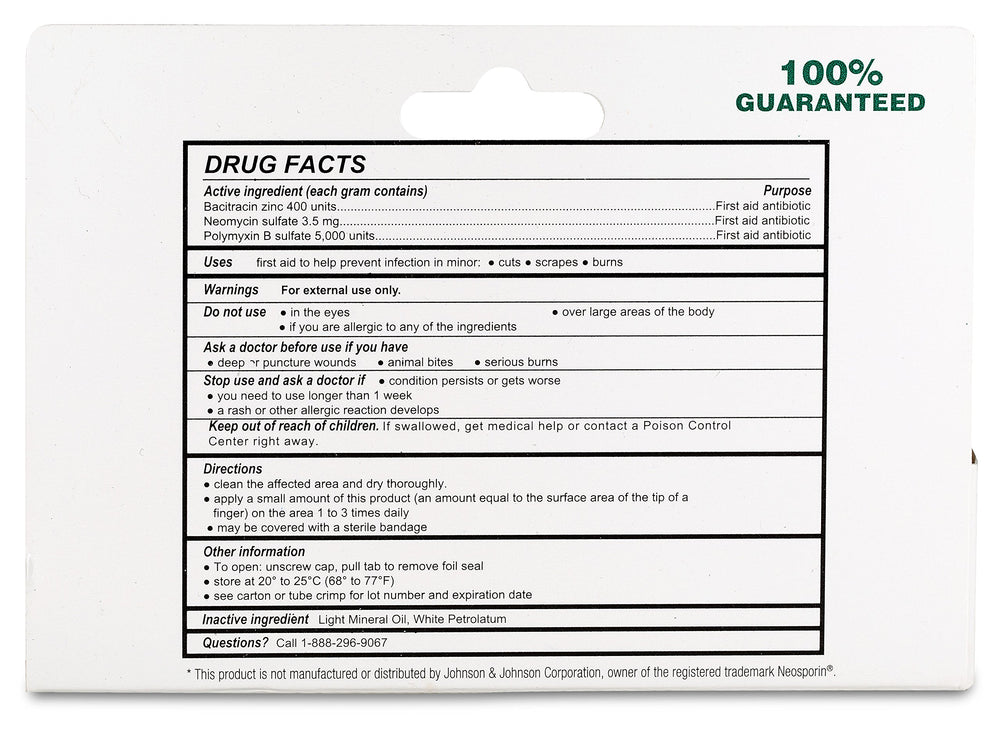 Close-up of the Globe label with active ingredients and directions