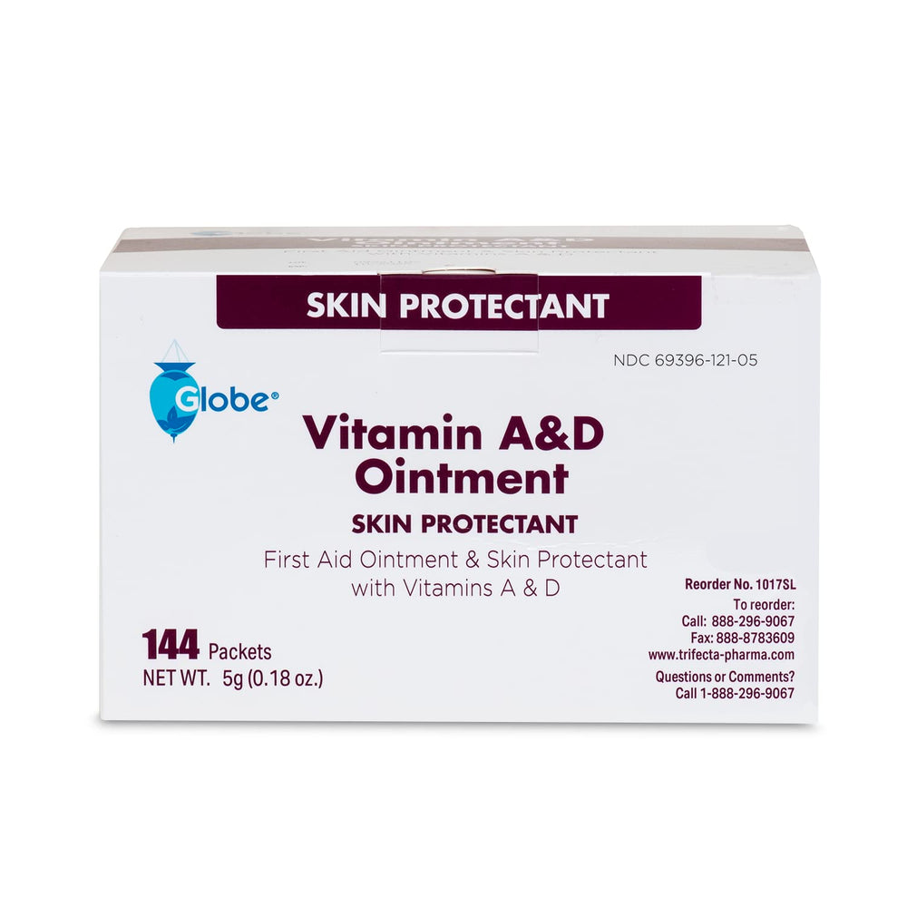Box of 144 Globe Vitamin A&D Ointment packets for busy households