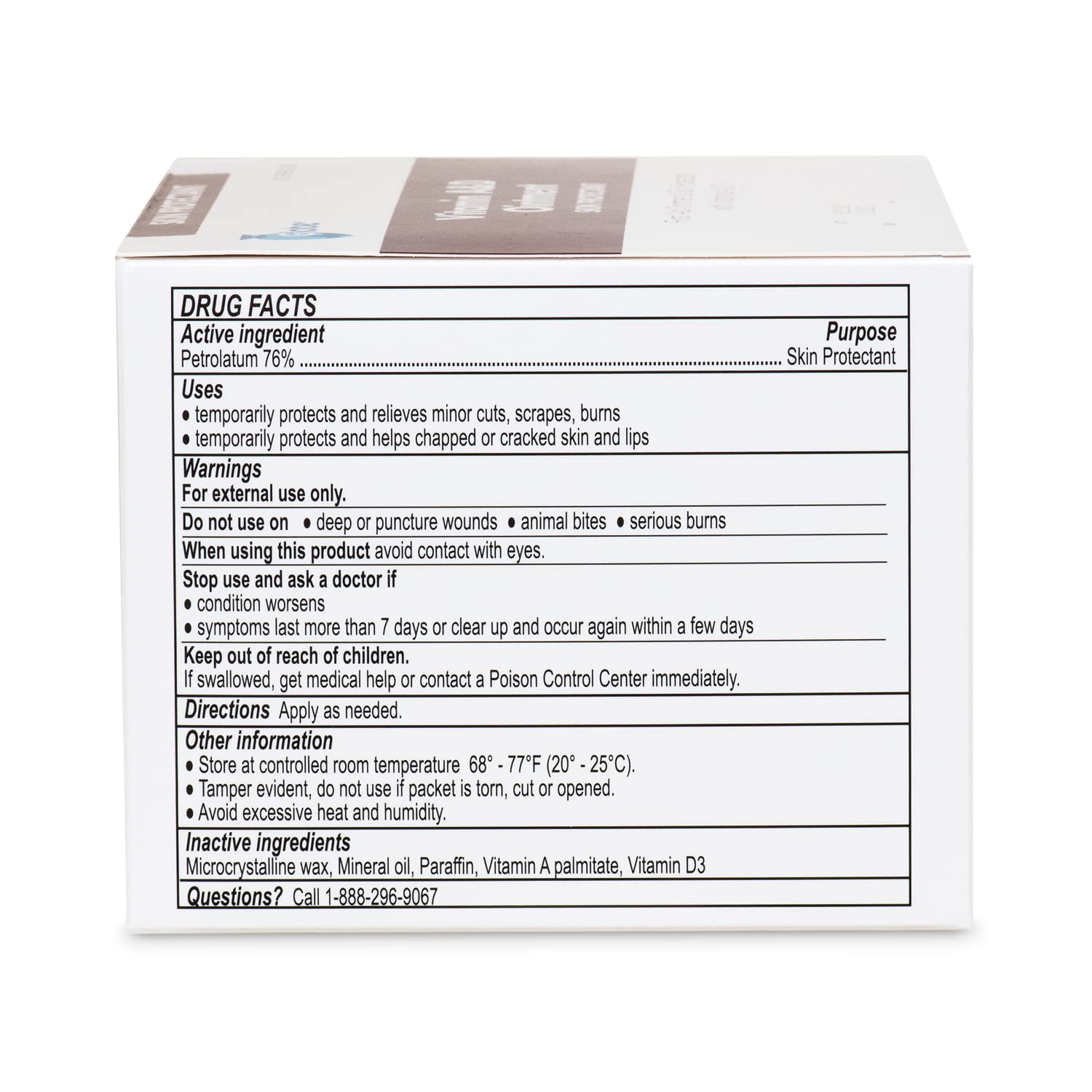 Front view of Globe Vitamin A&D Ointment box and packets