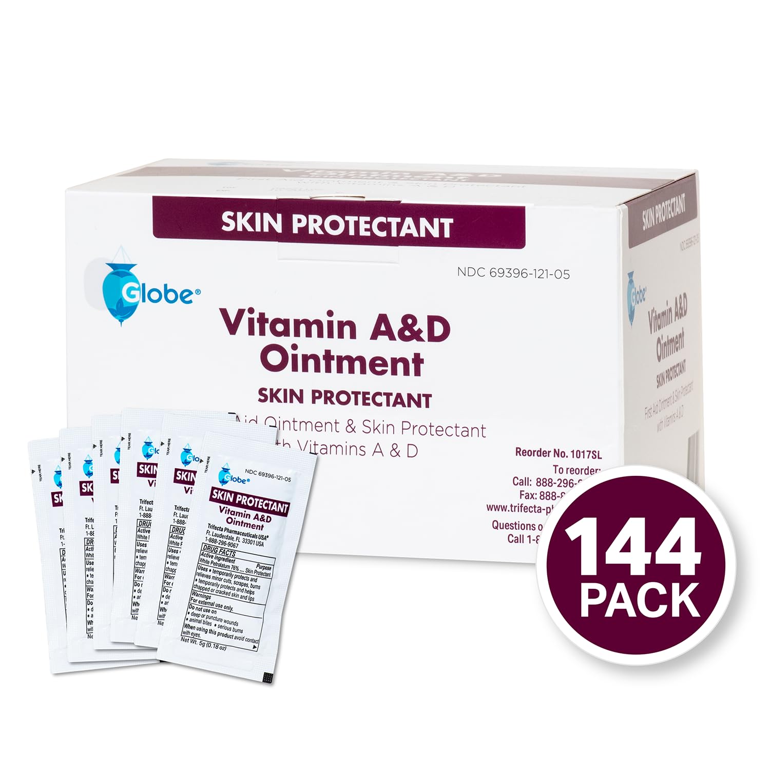 Hands applying Globe Vitamin A&D Ointment for dry skin relief