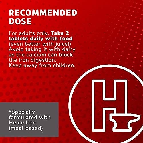 Globulo Rojo iron supplement bottle with glass for lifestyle shot