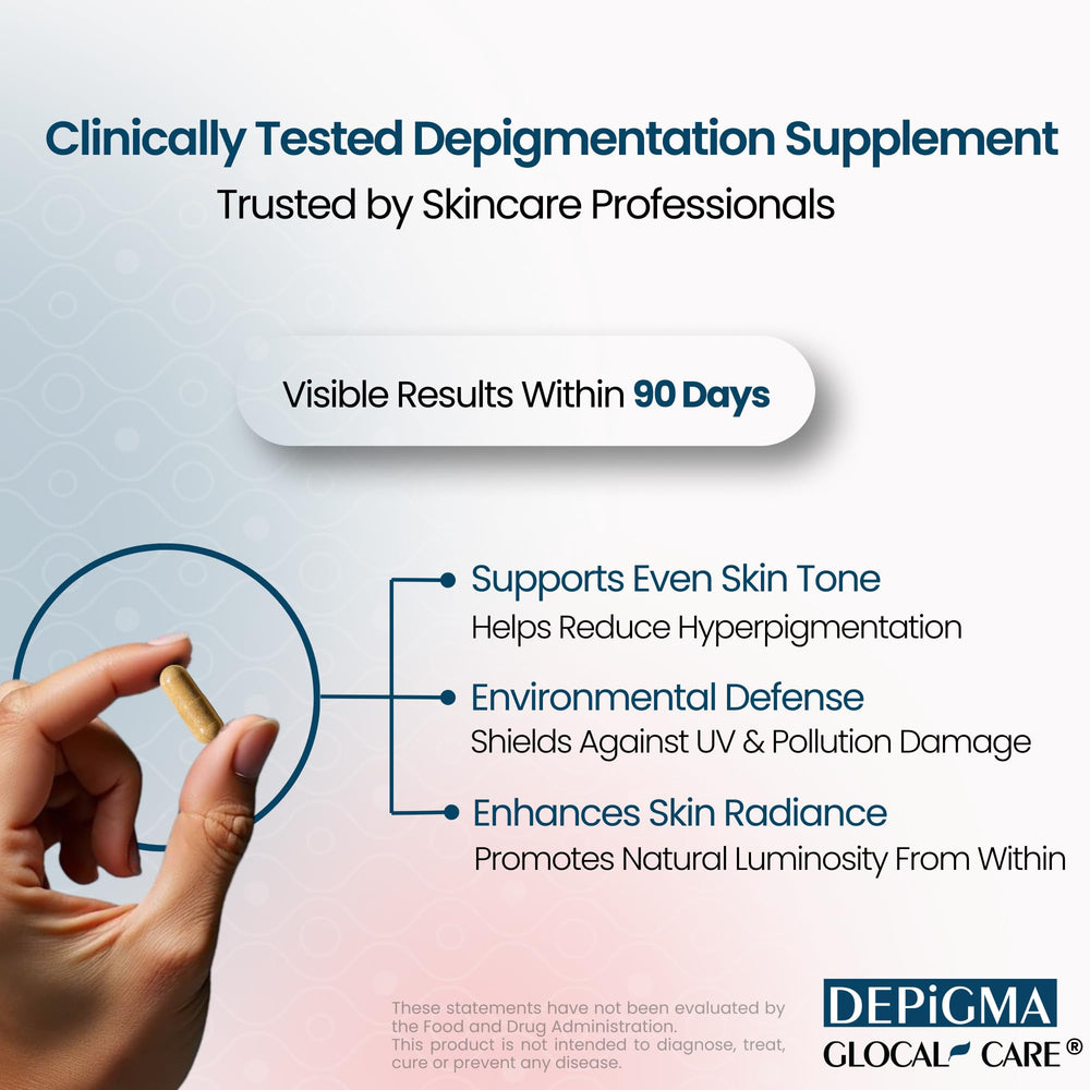 GlocalCare Depigma tablets for daily use supporting even complexion.