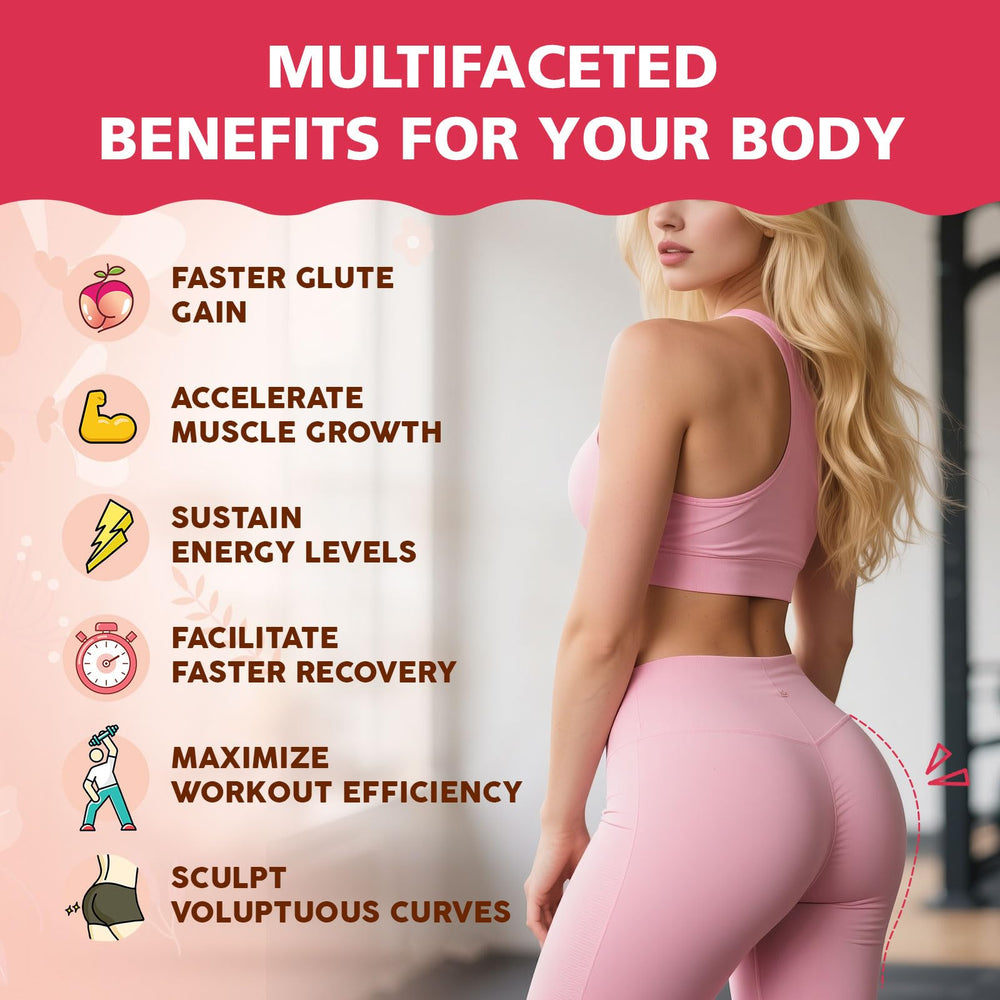 Glorithiventa Booty Gummies vitamin D3 and iron are featured for daily nutrition