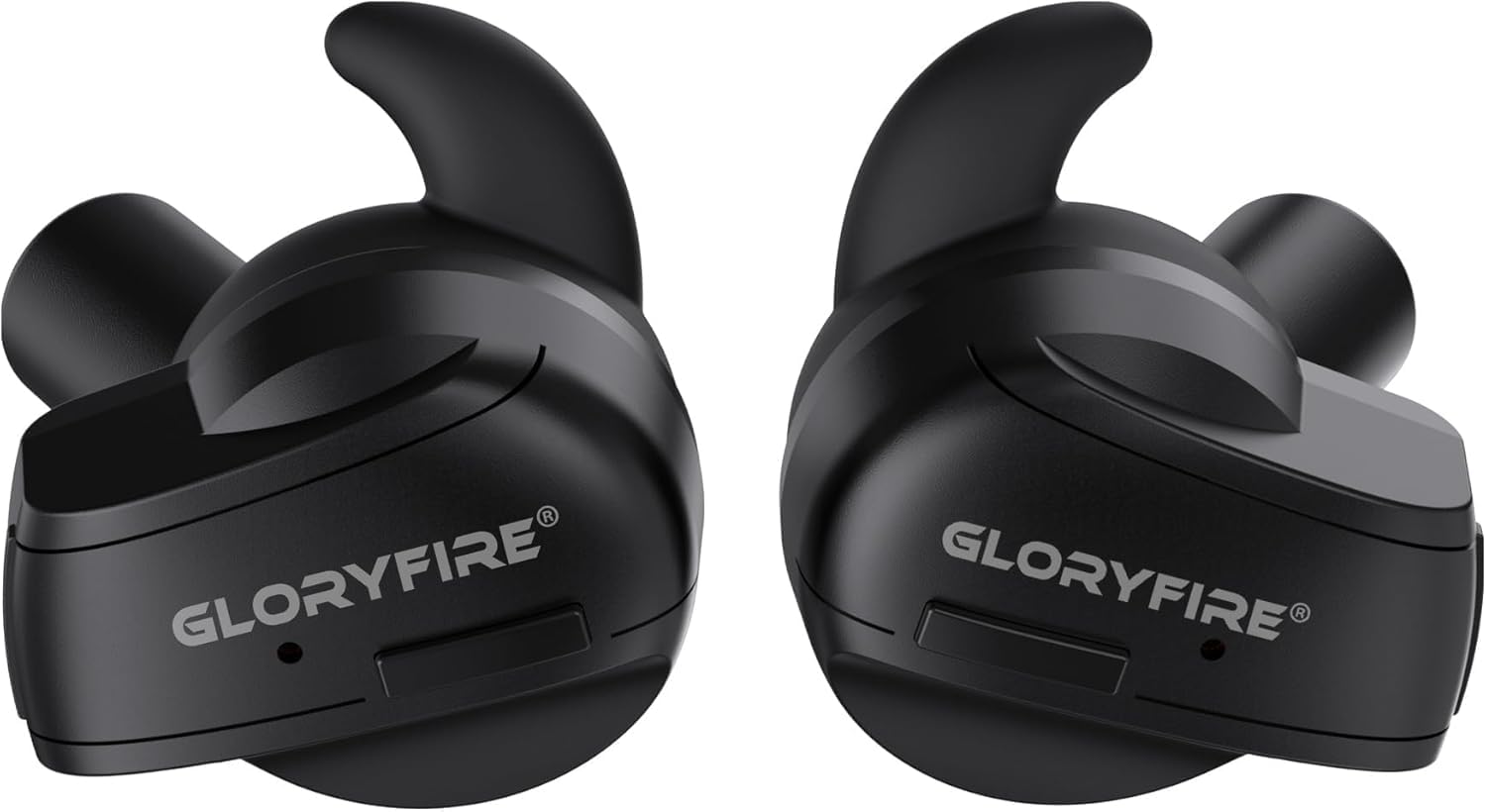 GLORYFIRE shooting ear protection in dark finish reduces range noise while preserving speech.