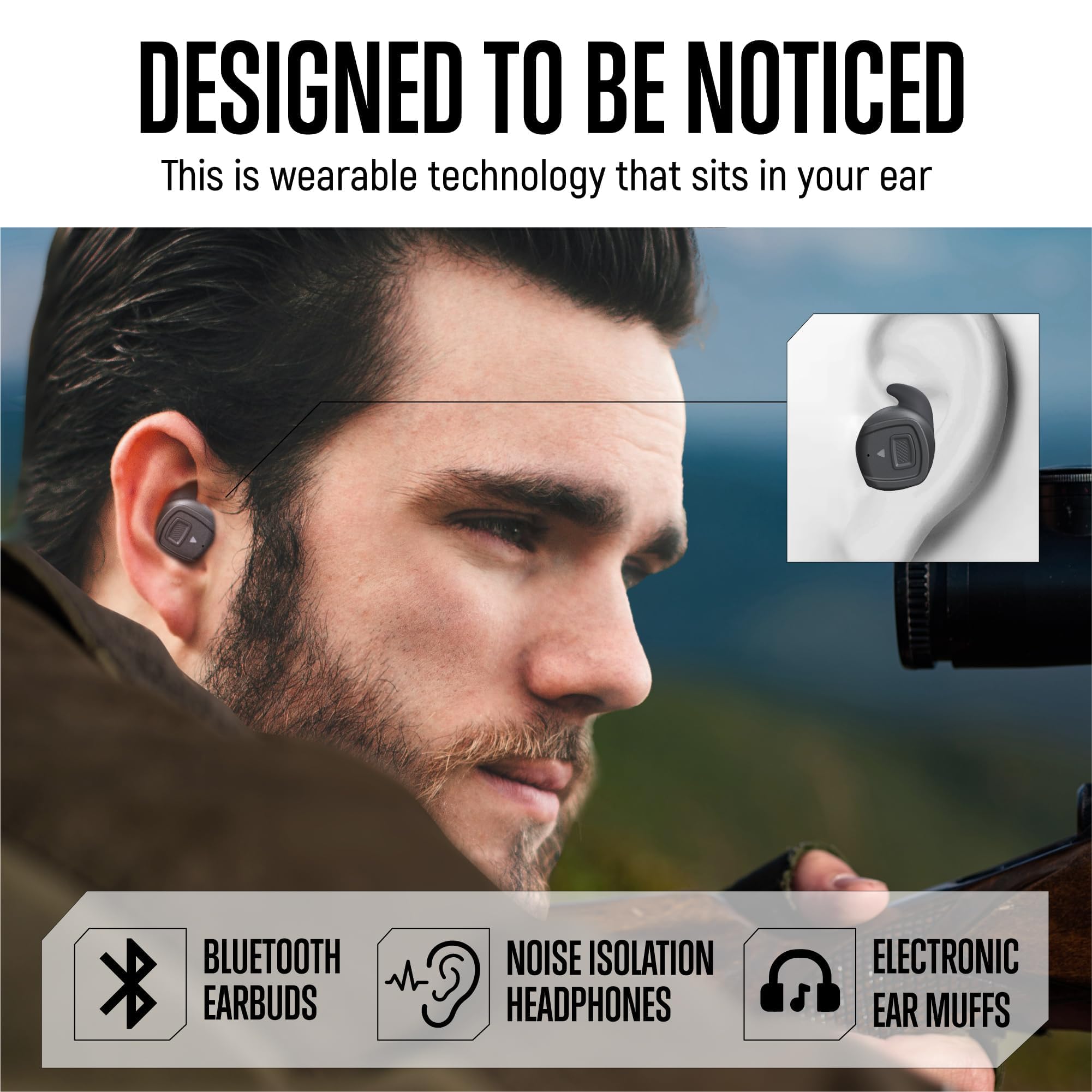 GLORYFIRE stylish and compact hearing protection designed for easy transport.