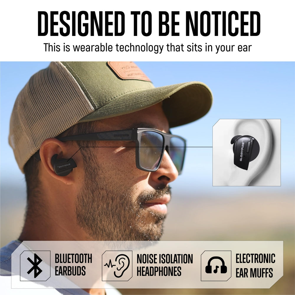 GLORYFIRE silicone anti-loss tether keeps earplugs in place during training.