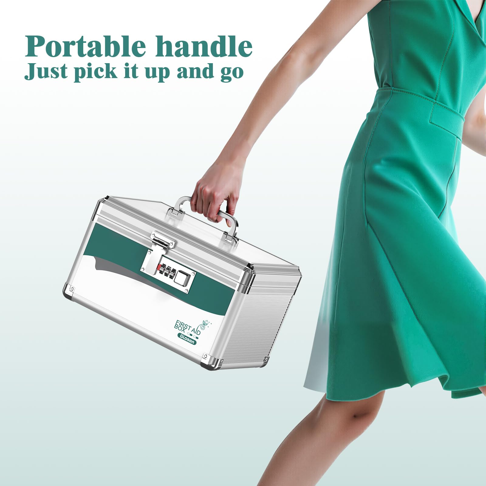 Glosen medicine lock box easy-clean surface for quick maintenance