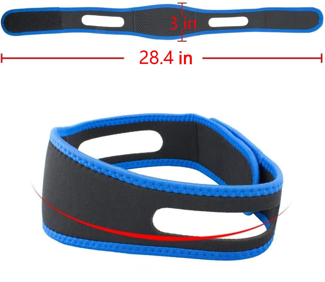 Glotao chin strap side view demonstrates secure mouth-closed fit for CPAP users