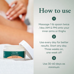 Glow Botanica OB-GYN Formulated Cream Pump displays clinician-backed topical solution.