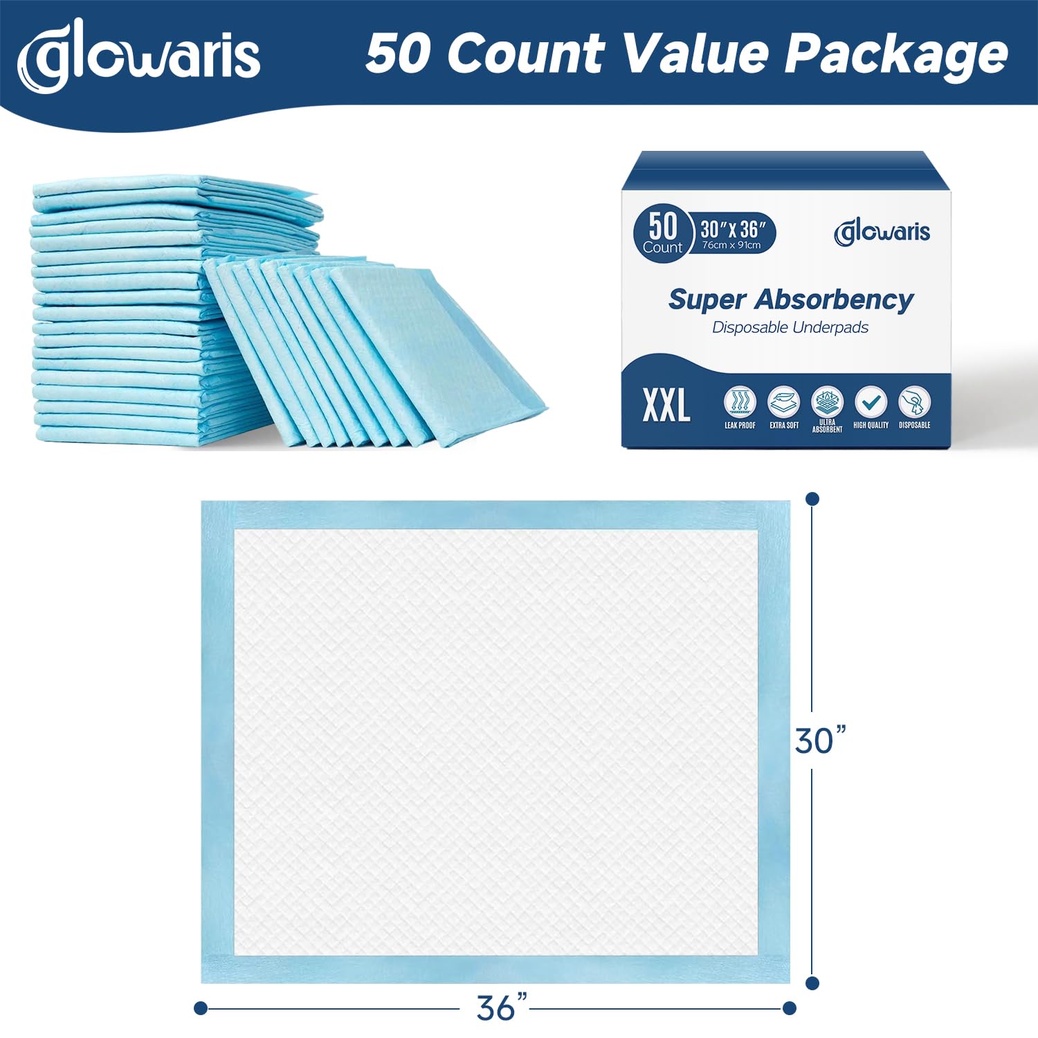Glowaris underpad acts as a multi-surface shield against spills and messes.