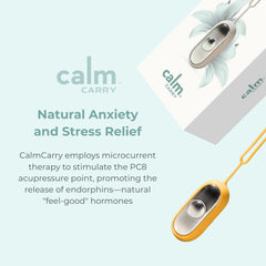 Glowco CalmCarry microcurrent relaxation technology delivers natural soothing support.