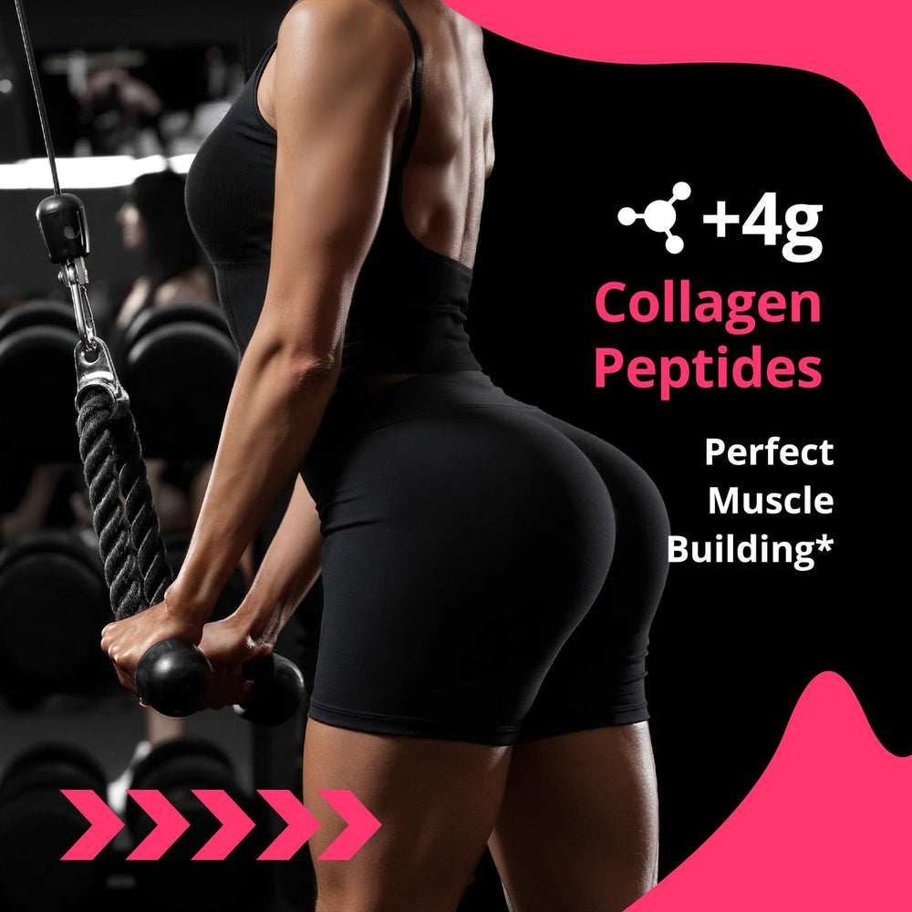  GlowEver Creatine for Women mixed drink with vibrant raspberry color