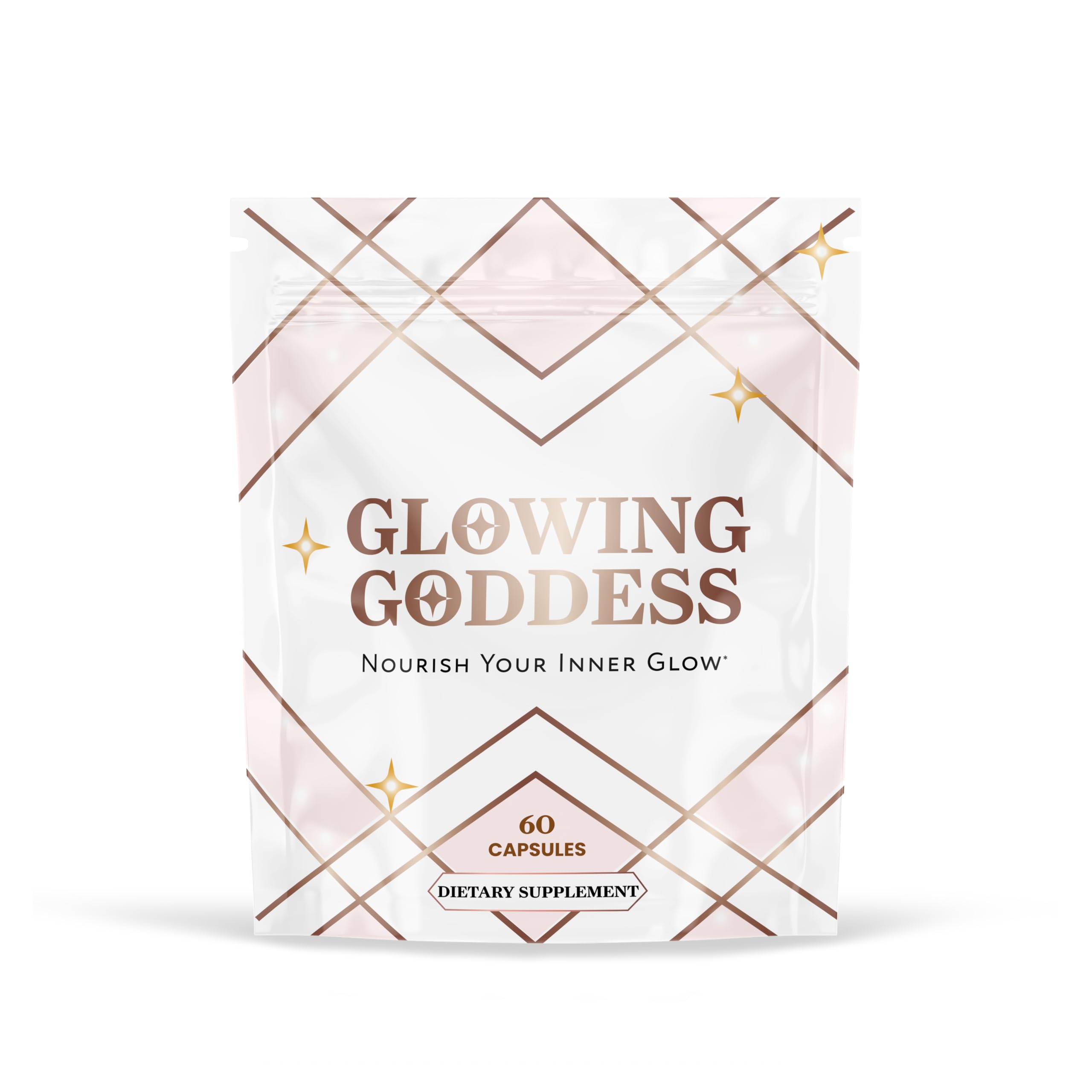 Glowing Goddess beef organ supplement bottle close-up for daily vitality