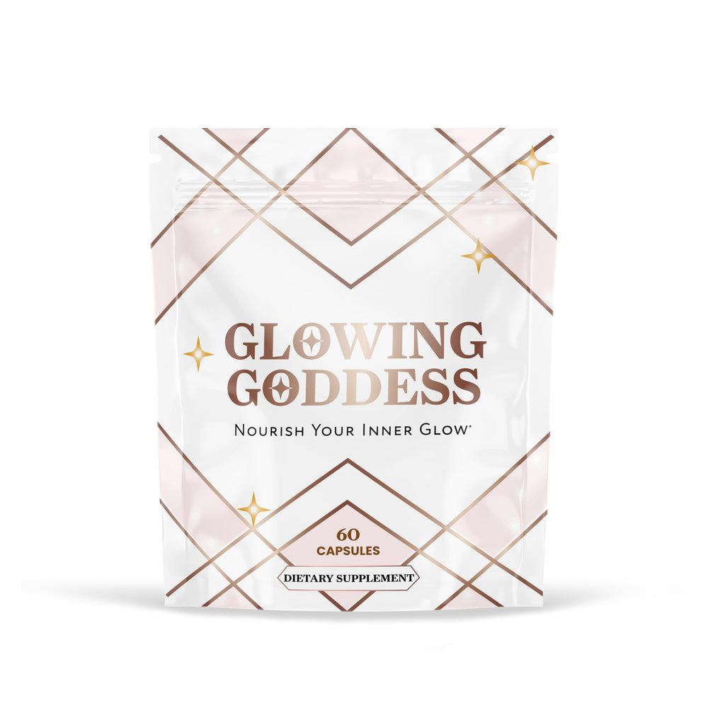 Glowing Goddess beef organ supplement bottle close-up for daily vitality