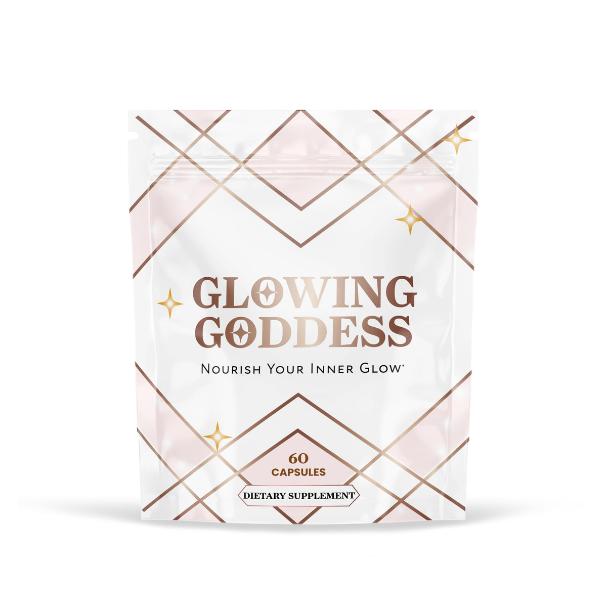 Glowing Goddess beef organ supplement bottle close-up for daily vitality
