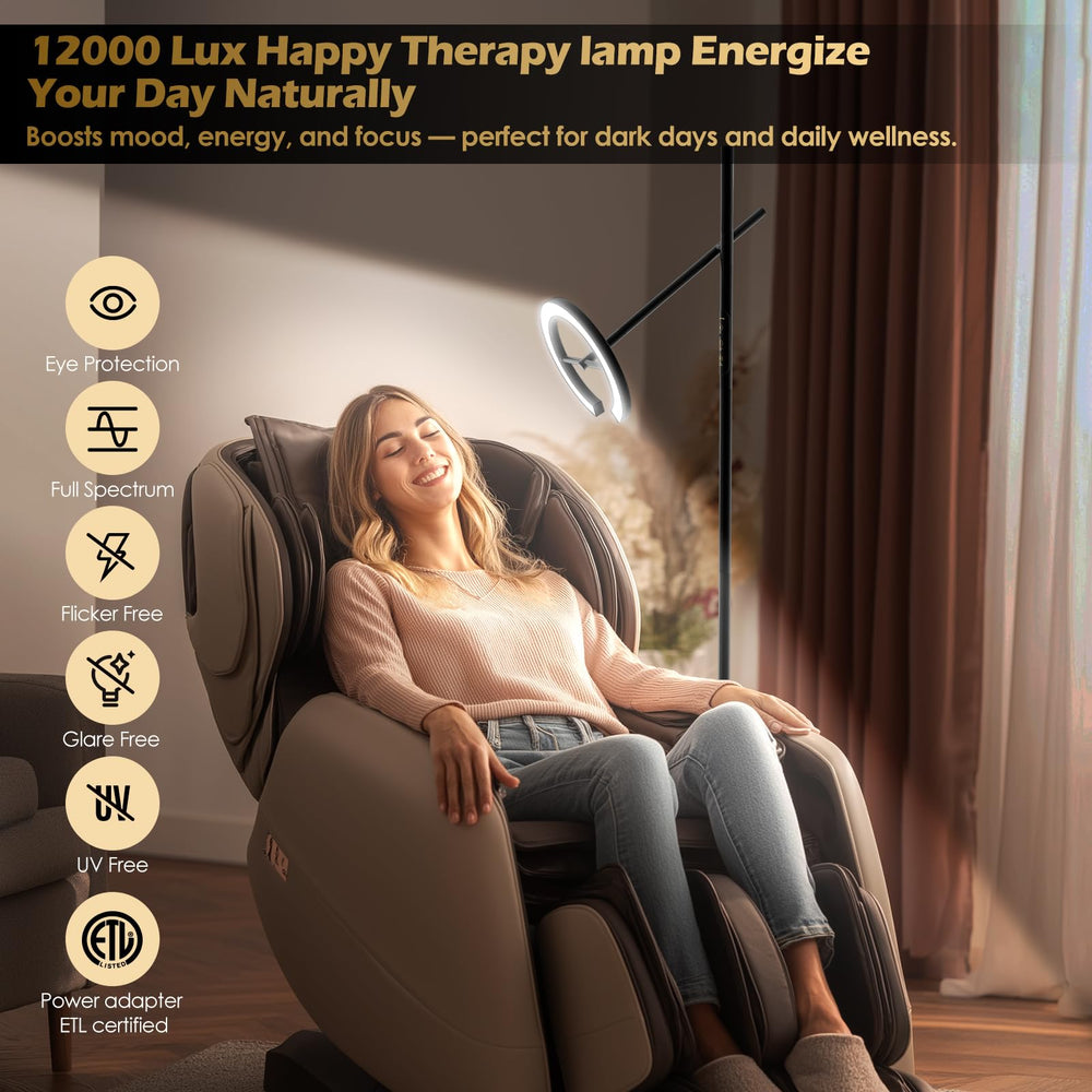 GLOWRIUM lamp remote control enables quick brightness and color temperature adjustments.
