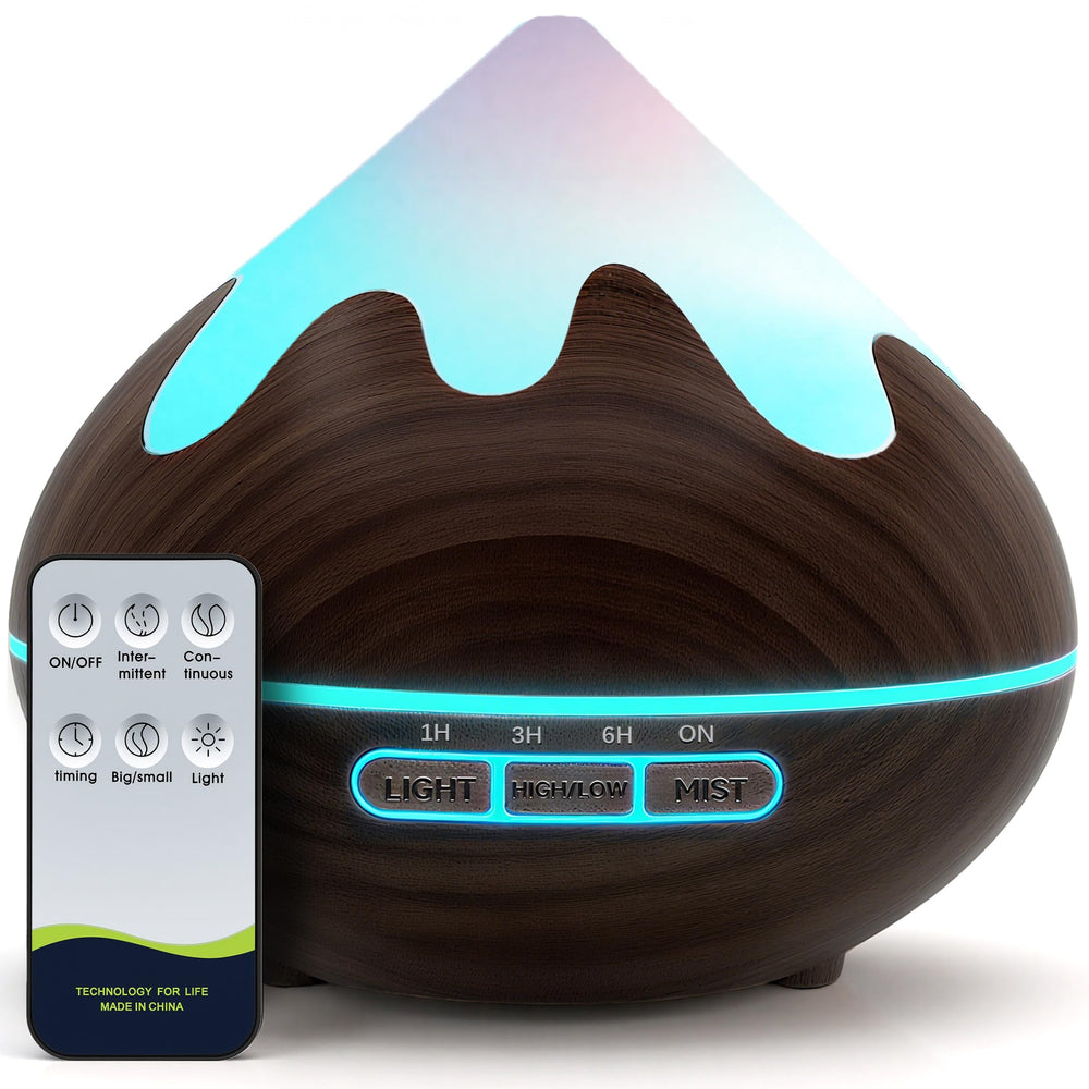 GLOXA 500ML diffuser front view in dark brown for ambient home fragrance