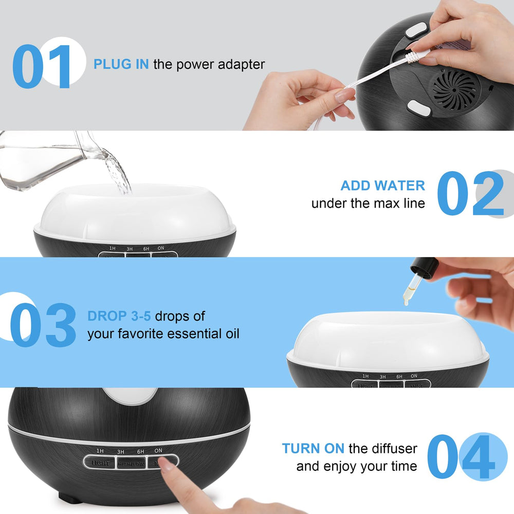 GLOXA diffuser with two mist modes for light or strong fragrance.