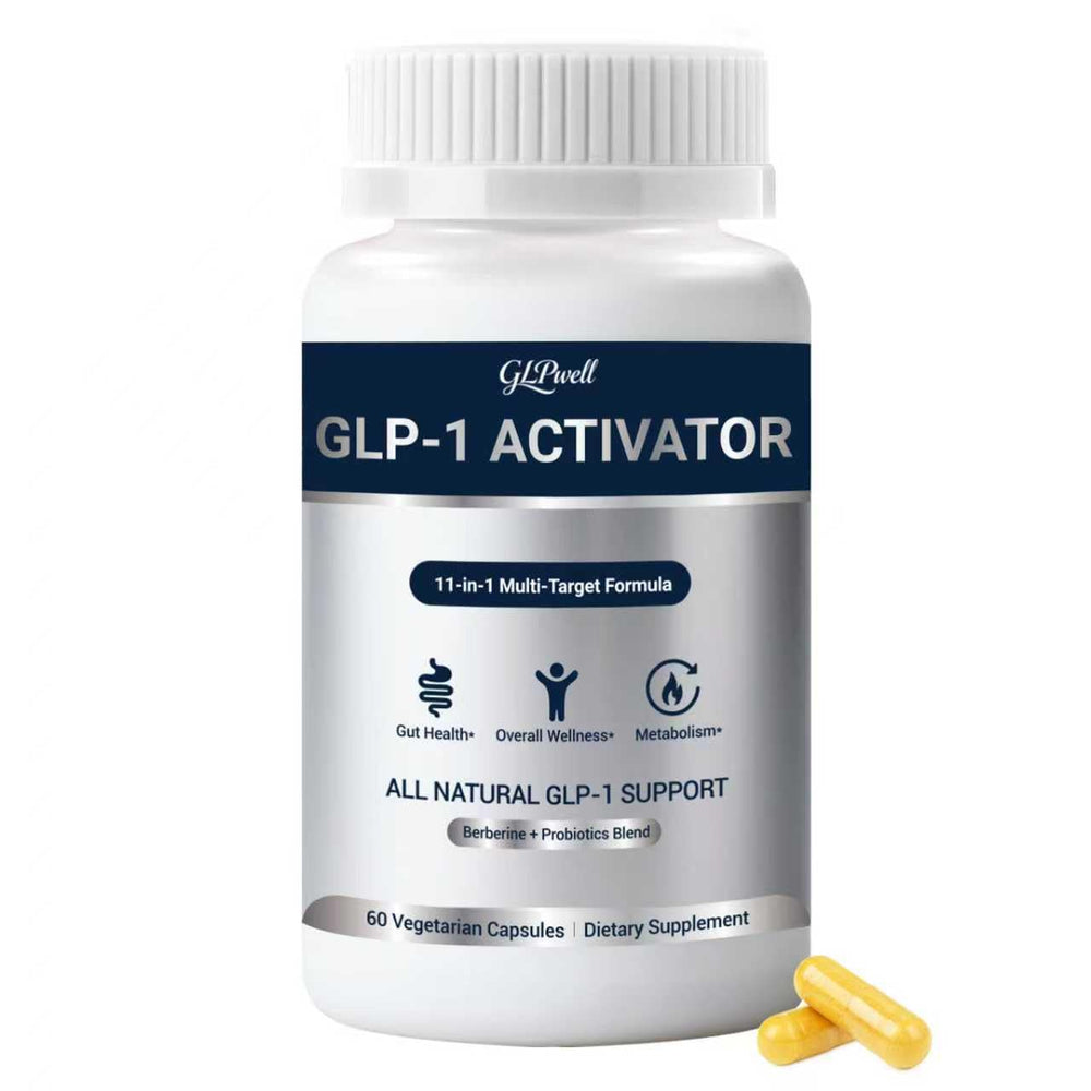 GLPwell GLP-1 Activate bottle with clear label for convenient daily support