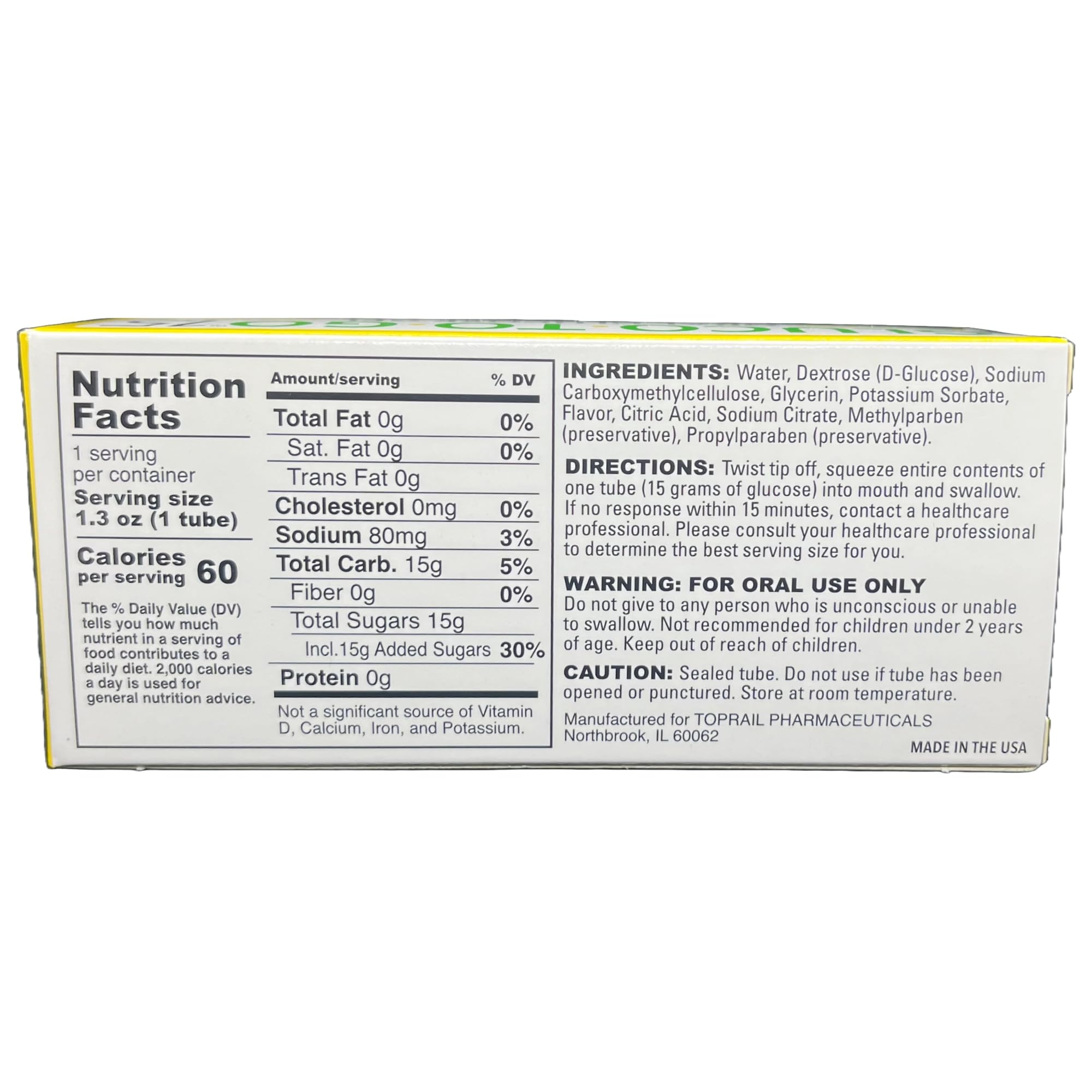 Gluco To Go lemon gel twist-cap close-up for controlled dosing