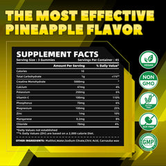 GlucoBio Pineapple Electrolyte Gummies 135-count bottle supports post-workout hydration