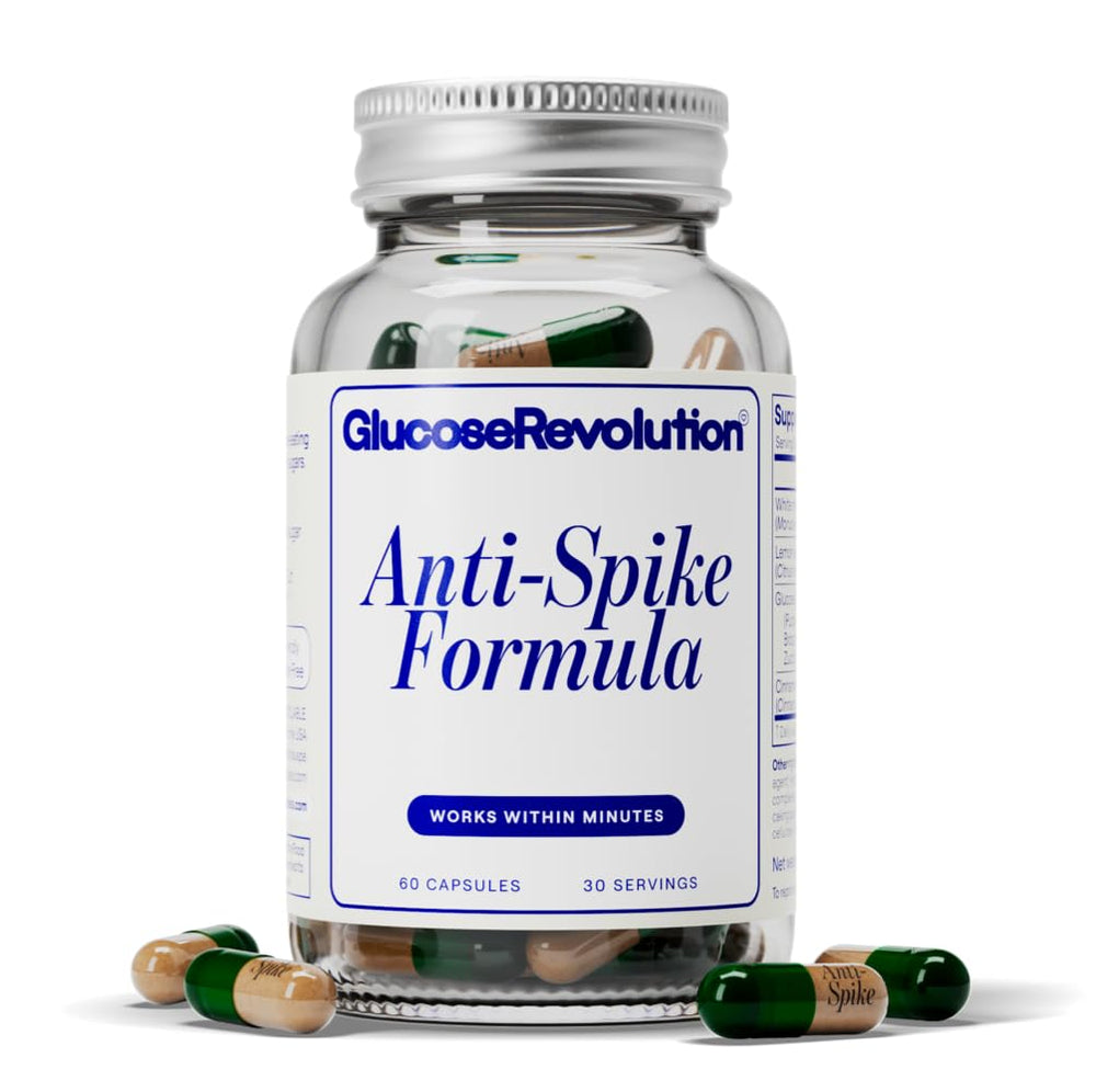 Glucose Revolution Anti-Spike Formula bottle front for daily energy support.