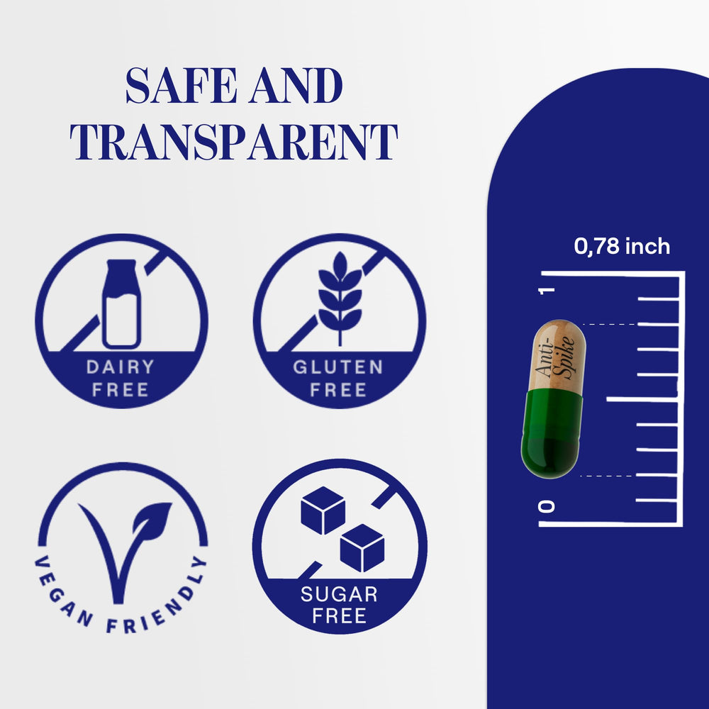 Glucose Revolution Anti-Spike Formula vegan and gluten-free badge.