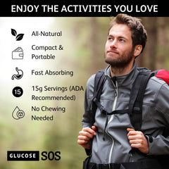 Glucose SOS four-flavor variety: sweet & tangy, fruit medley, green apple, kiwi-strawberry.