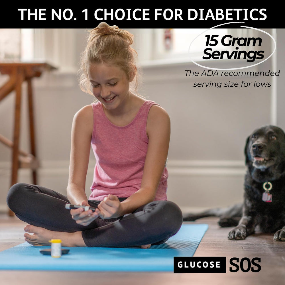 Glucose SOS sachet ready for on-the-go consumption in car or bag.